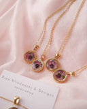 Small circle pendant necklace