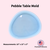 18 inch organic pebble table silicone mold for resin casting
