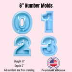 6” number molds