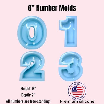 6” number molds