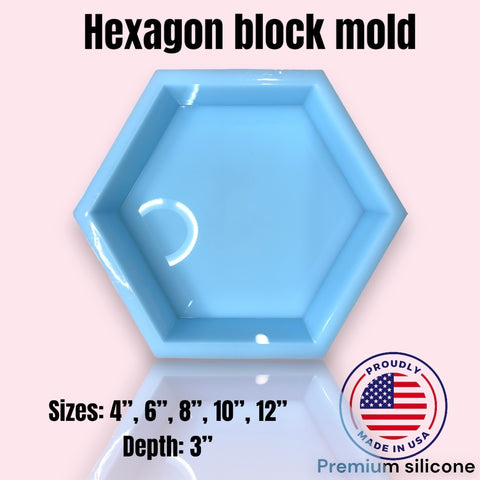 3” deep hexagon block mold