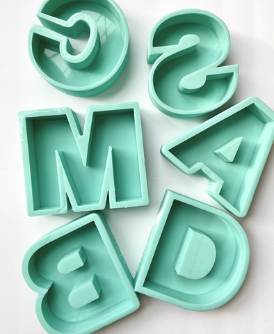IMPERFECT Jumbo Letter Molds - Upside down