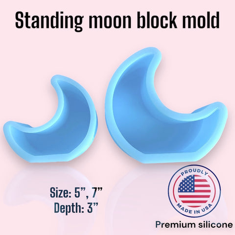 Standing crescent moon block mold