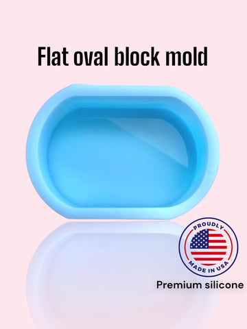 Flat oval block mold