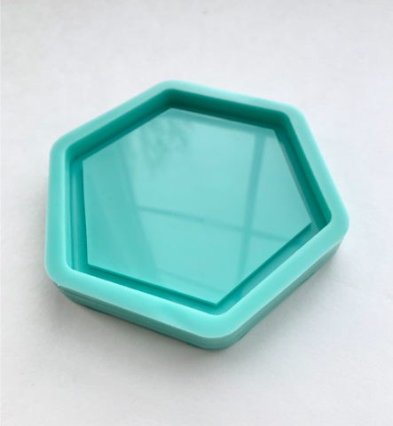 Plain hexagon coaster with a lip mold